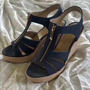 Elegant Black Wedge Sandals